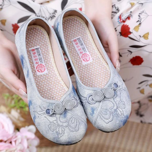 Sandalwood Ethnic Embroidered Flats (Product Code :0853)