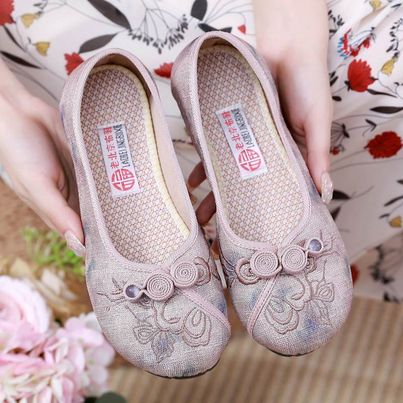 Sandalwood Ethnic Embroidered Flats (Product Code :0853)