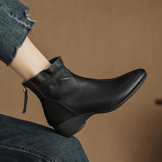 Giant Soft British Style Vintage Wedge Ankle Boots (Product Code : 3164)