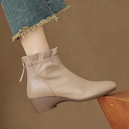 Giant Soft British Style Vintage Wedge Ankle Boots (Product Code : 3164)