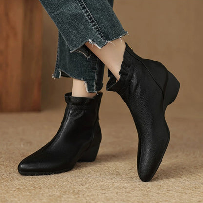 Giant Soft British Style Vintage Wedge Ankle Boots (Product Code : 3164)