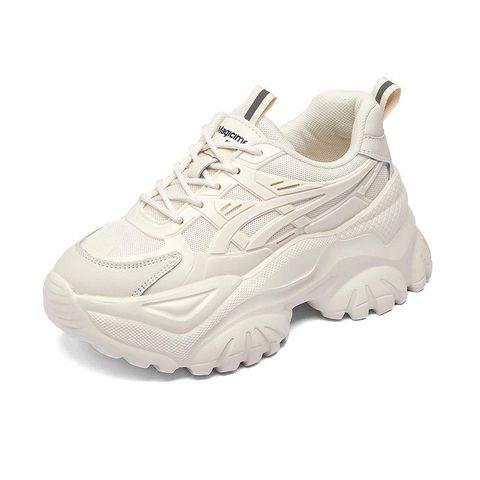 Women's Leather Chunky Sneakers (Product Code: 1799)