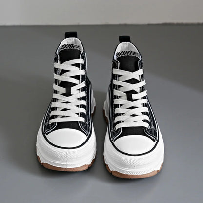 Chunky Canvas: Women's High-Top Sneakers - Code: 1930