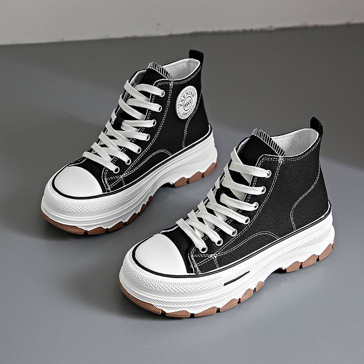 Chunky Canvas: Women's High-Top Sneakers - Code: 1930