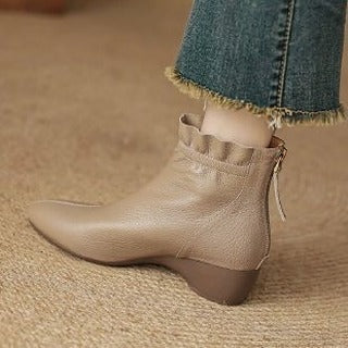 Giant Soft British Style Vintage Wedge Ankle Boots (Product Code : 3164)