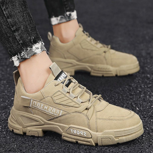 Men's Workwear Safety Shoes Retro Lace Up Round Toe Casual Sneakers (Code: 0460)